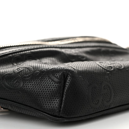 Gucci Calfskin GG Tennis Embossed Belt Bag Black 9 of 10