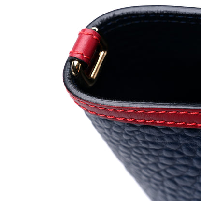 Burberry Grain Calfskin Small Canterbury Tote Parade Blue Carbon Red 10 of 11
