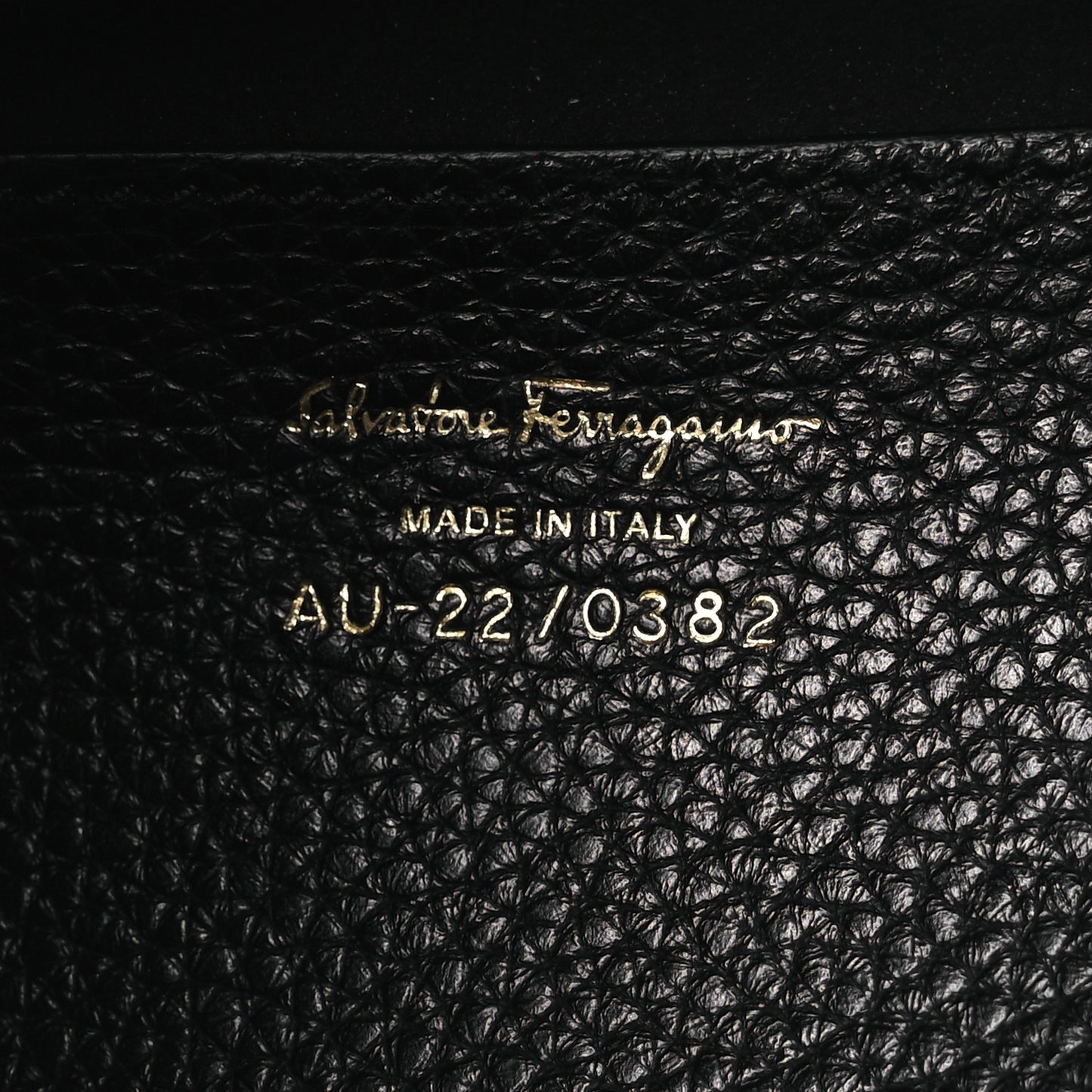 Grained Calfskin Mini Gancino Bucket Bag Black