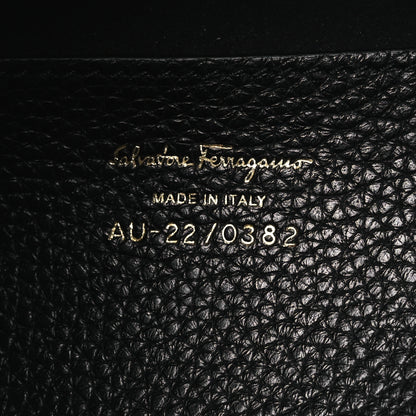 Salvatore Ferragamo Grained Calfskin Mini Gancino Bucket Bag Black 6 of 9
