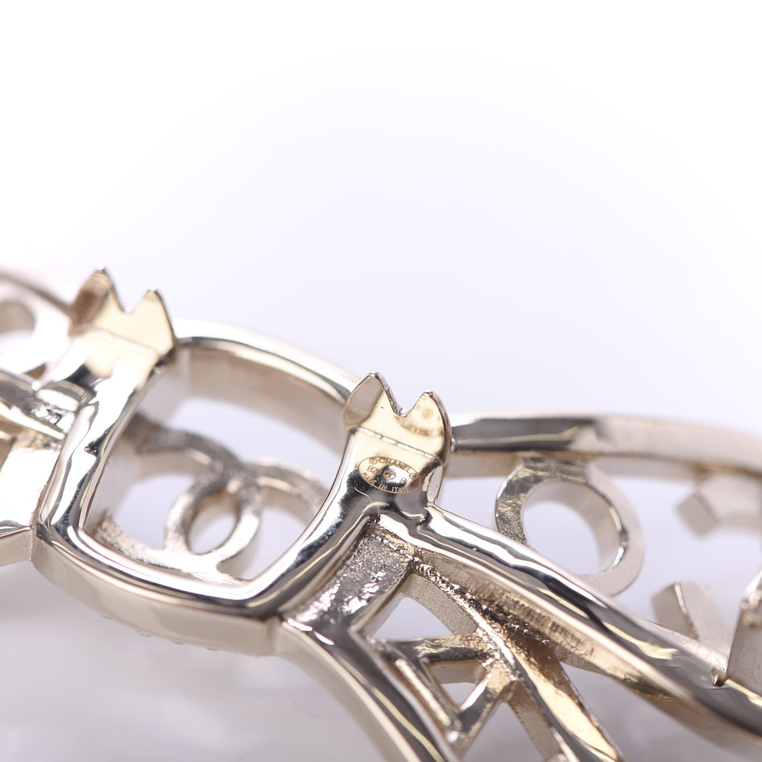 Chanel Metal Crystal Bow-tiful CC Hair Clip Gold 4 of 5