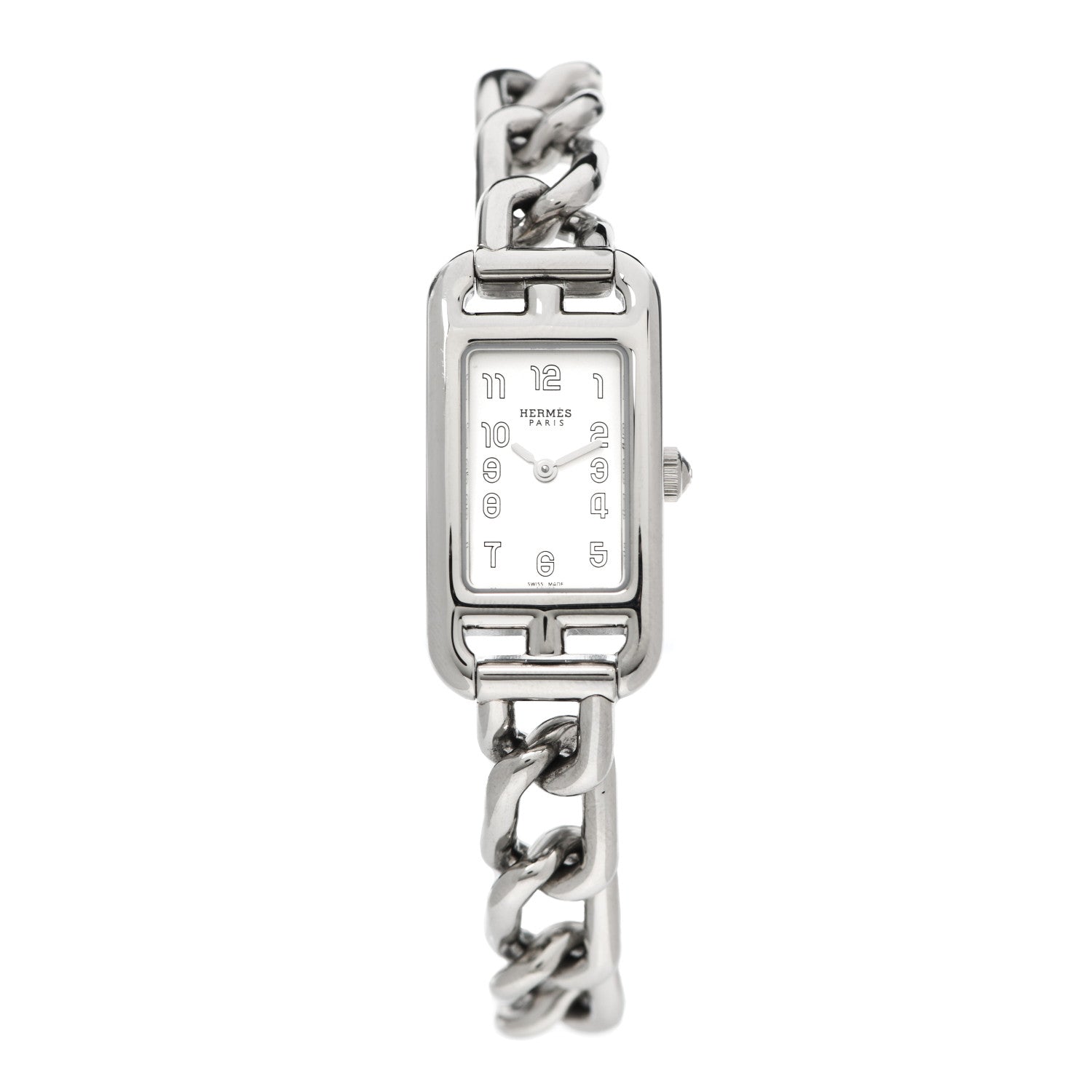 Hermes Stainless Steel 17mm Nantucket Quartz Watch 1 of 5