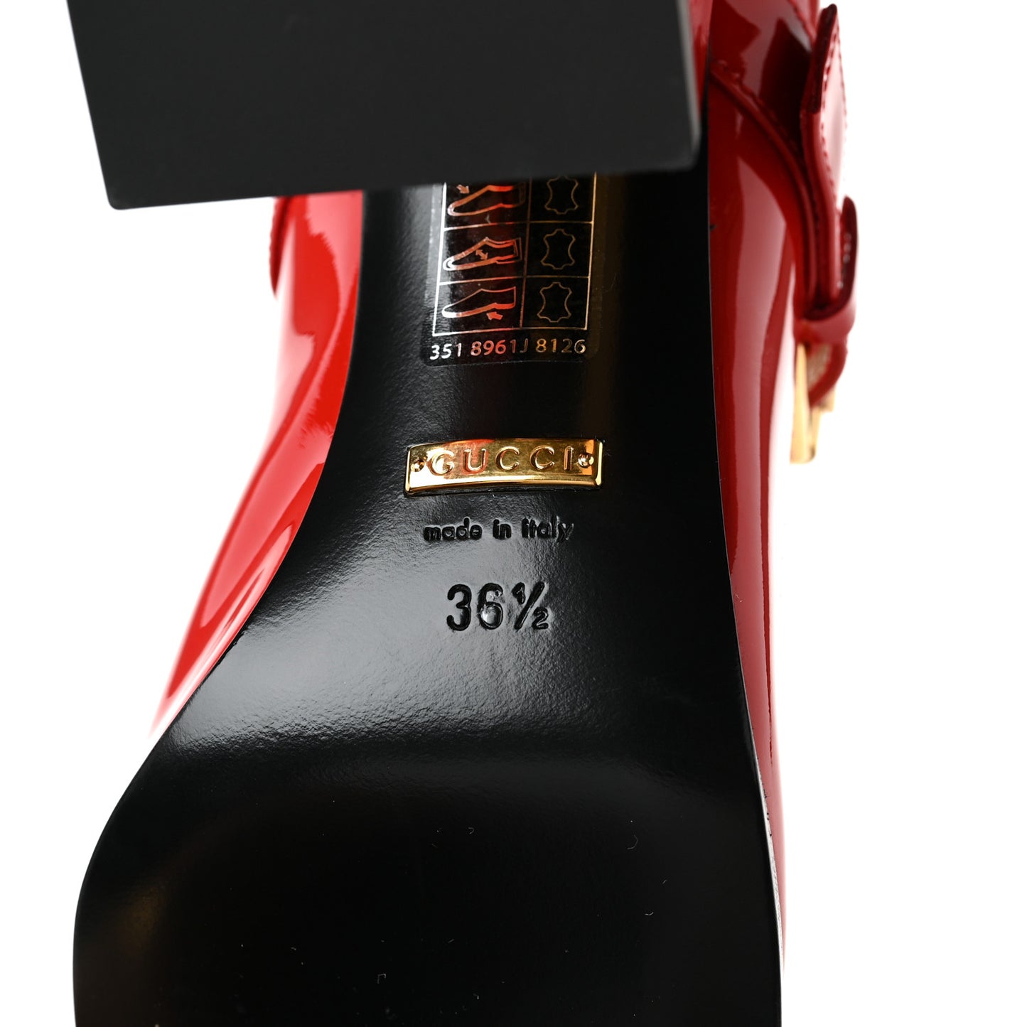 Patent Womens Horsebit Mid-Heel Mary Jane Pumps 36.5 Maple Red