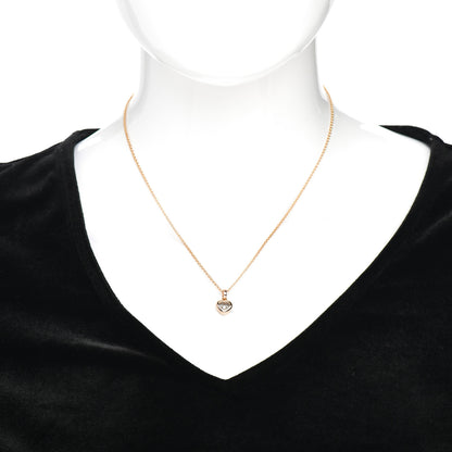 Chopard 18K Yellow Gold Diamond Happy Diamonds Icons Floating Heart Pendant Necklace 2 of 4