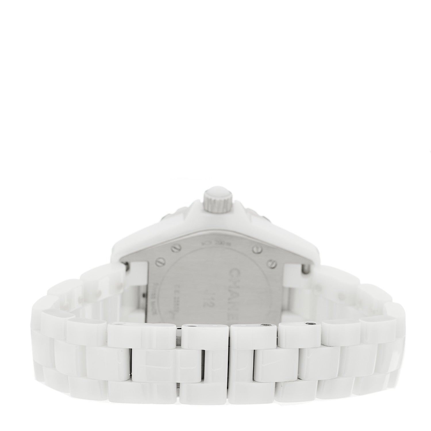 Chanel Stainless Steel Ceramic Diamond Dial 33mm J12 Quartz Watch White 3 of 4