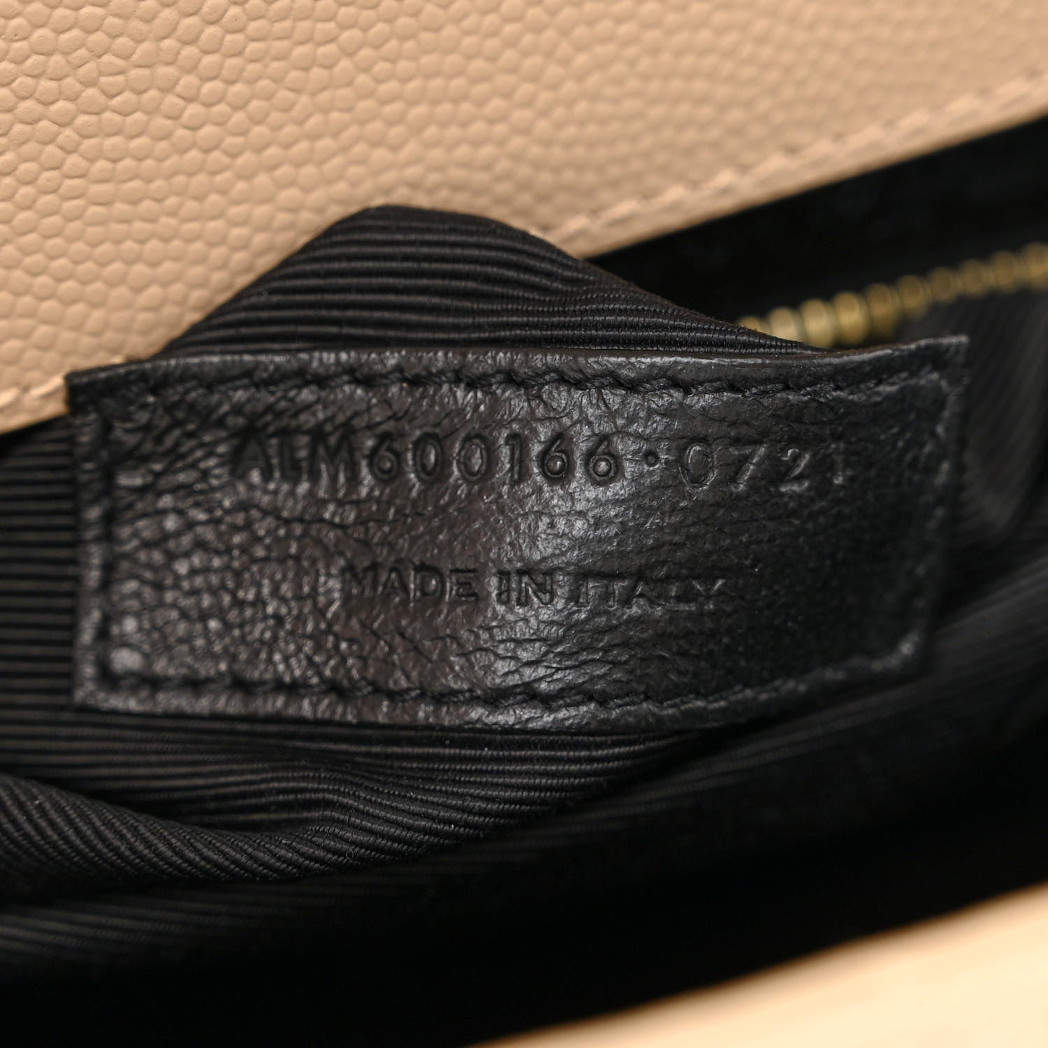 Saint Laurent Grain De Poudre Mixed Matelasse Large Triquilt Monogram Satchel Dark Beige 7 of 10