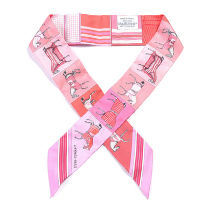 Hermes Silk Couvertures Nouvelles Twilly Rose Grenadine 1 of 4