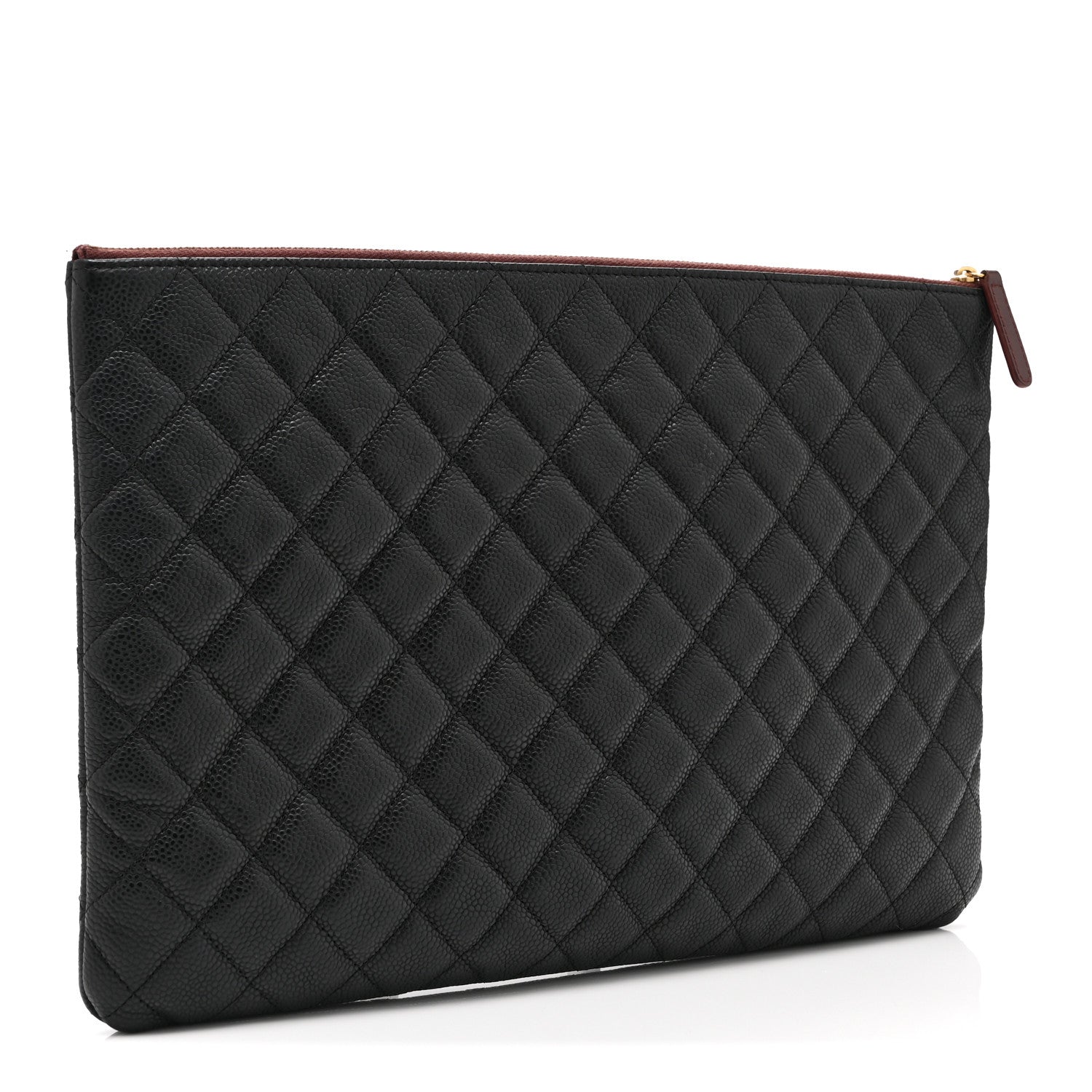 Chanel Caviar Quilted Large Cosmetic Case Black 3 of 10