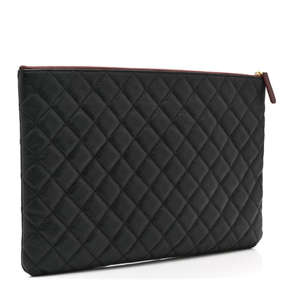 Chanel Caviar Quilted Large Cosmetic Case Black 3 of 10