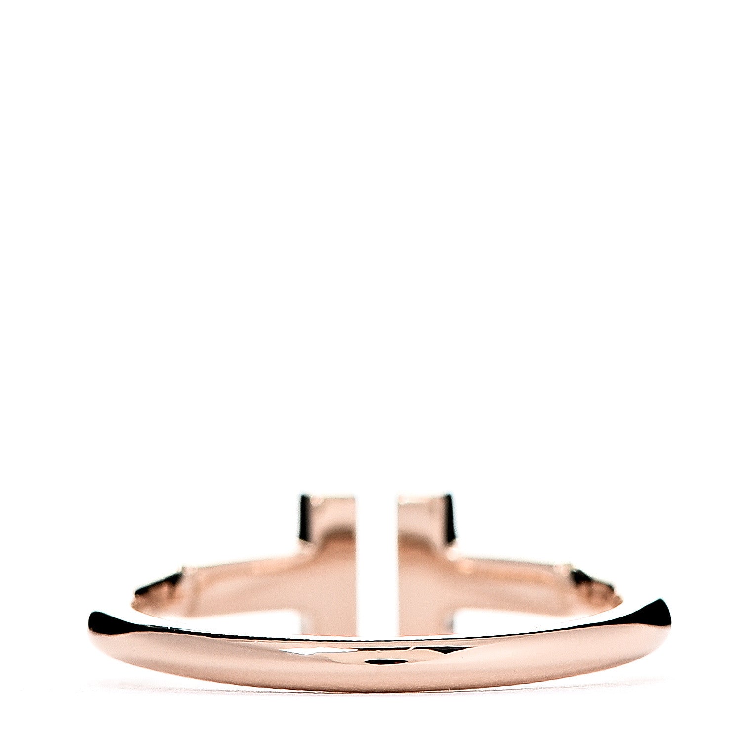 Tiffany 18K Rose Gold T Wire Ring 48 4.5 2 of 4