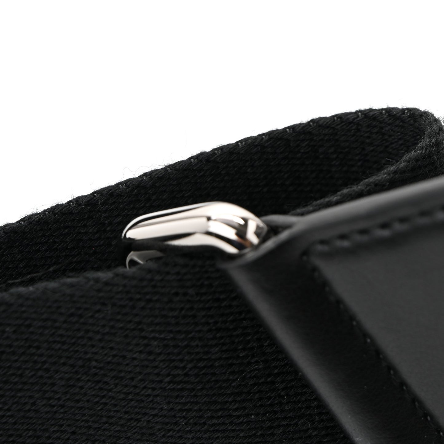 Nylon Calfskin Enamel GG Matelasse Shoulder Bag Black