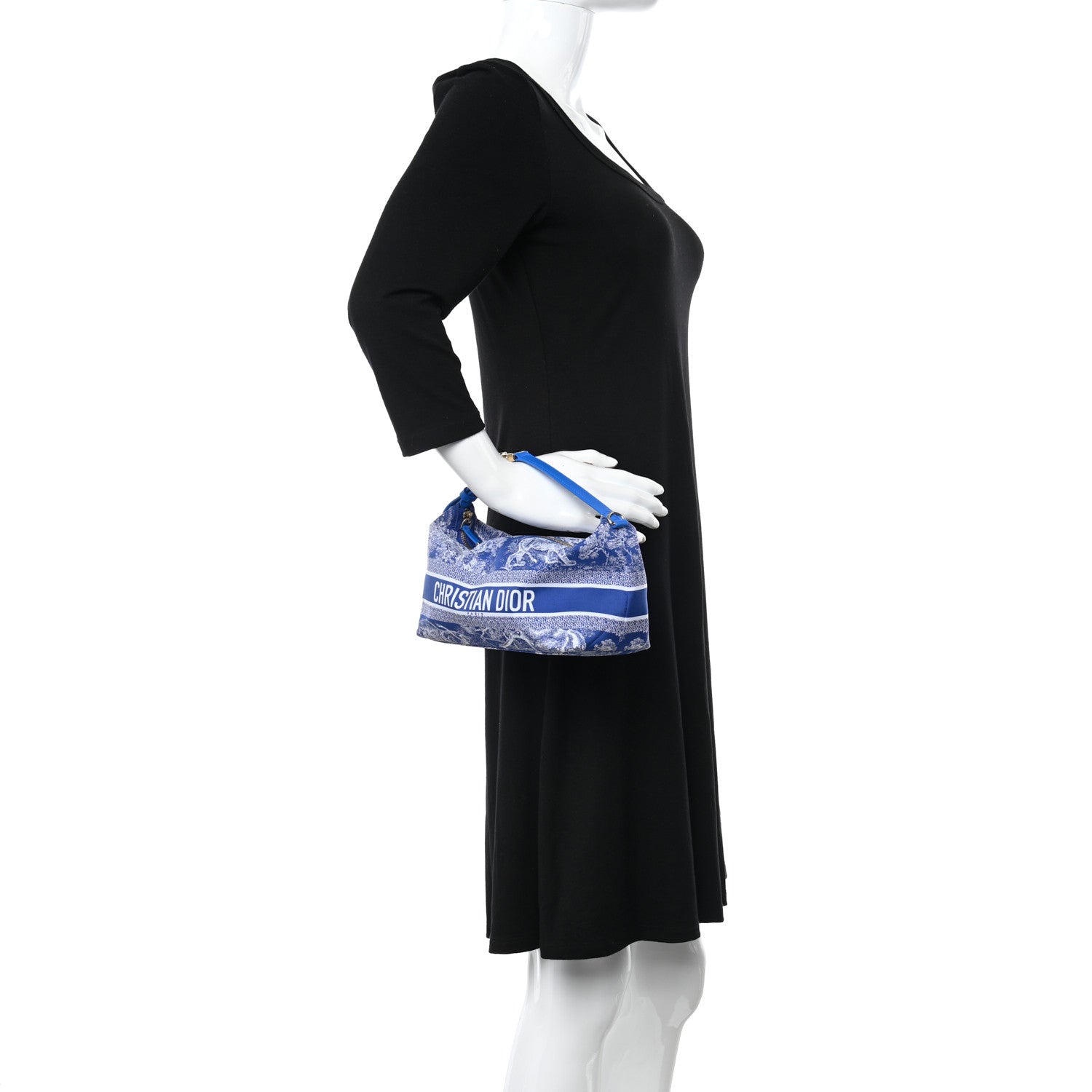 Christian Dior Technical Fabric Toile De Jouy DiorTravel Nomad Pouch Fluorescent Blue 2 of 11