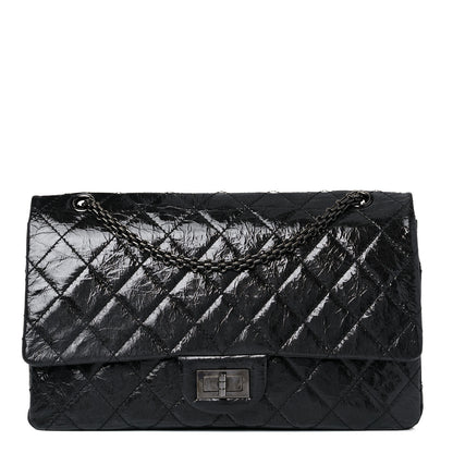 Chanel Glazed Aged Calfskin Quilted 2.55 Reissue 227 Flap Black 1 of 20