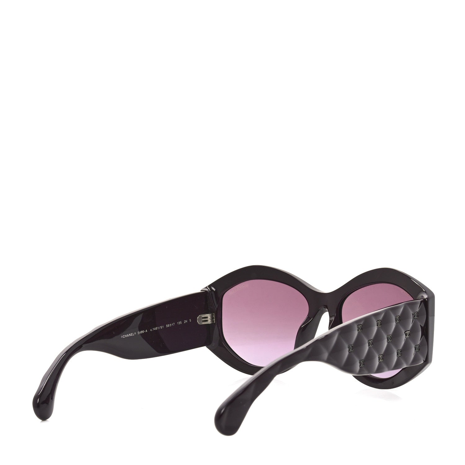 Chanel Acetate Quilted CC Sunglasses 5486-A Burgundy 4 of 7