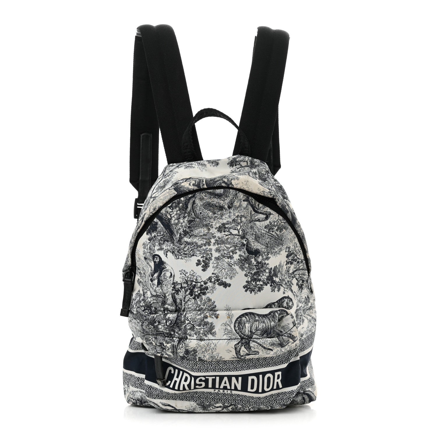 Christian Dior Nylon Technical Fabric Toile De Jouy Small Diortravel Backpack Blue 1 of 11