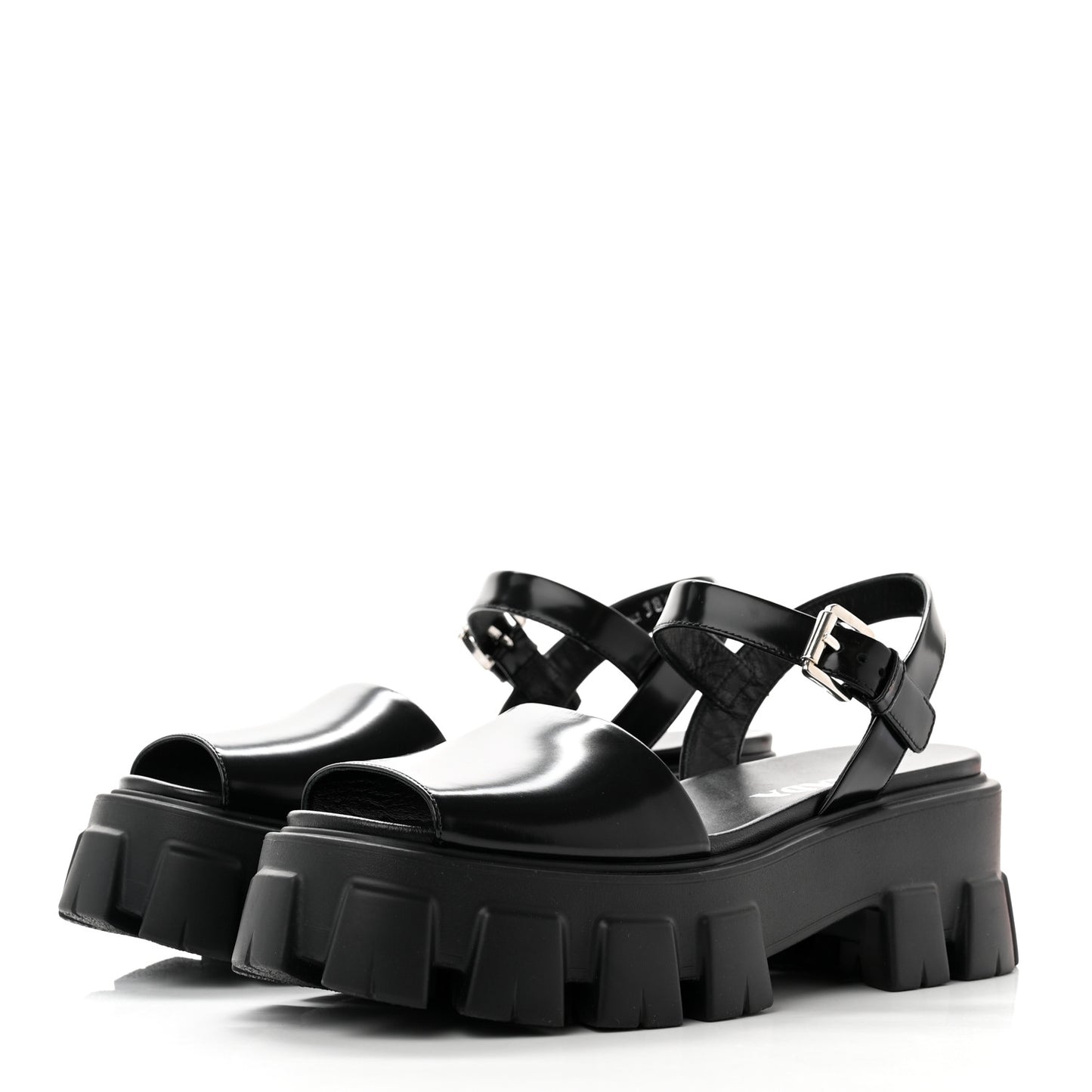 Spazzolato Monolith 55mm Sandals 38.5 Black