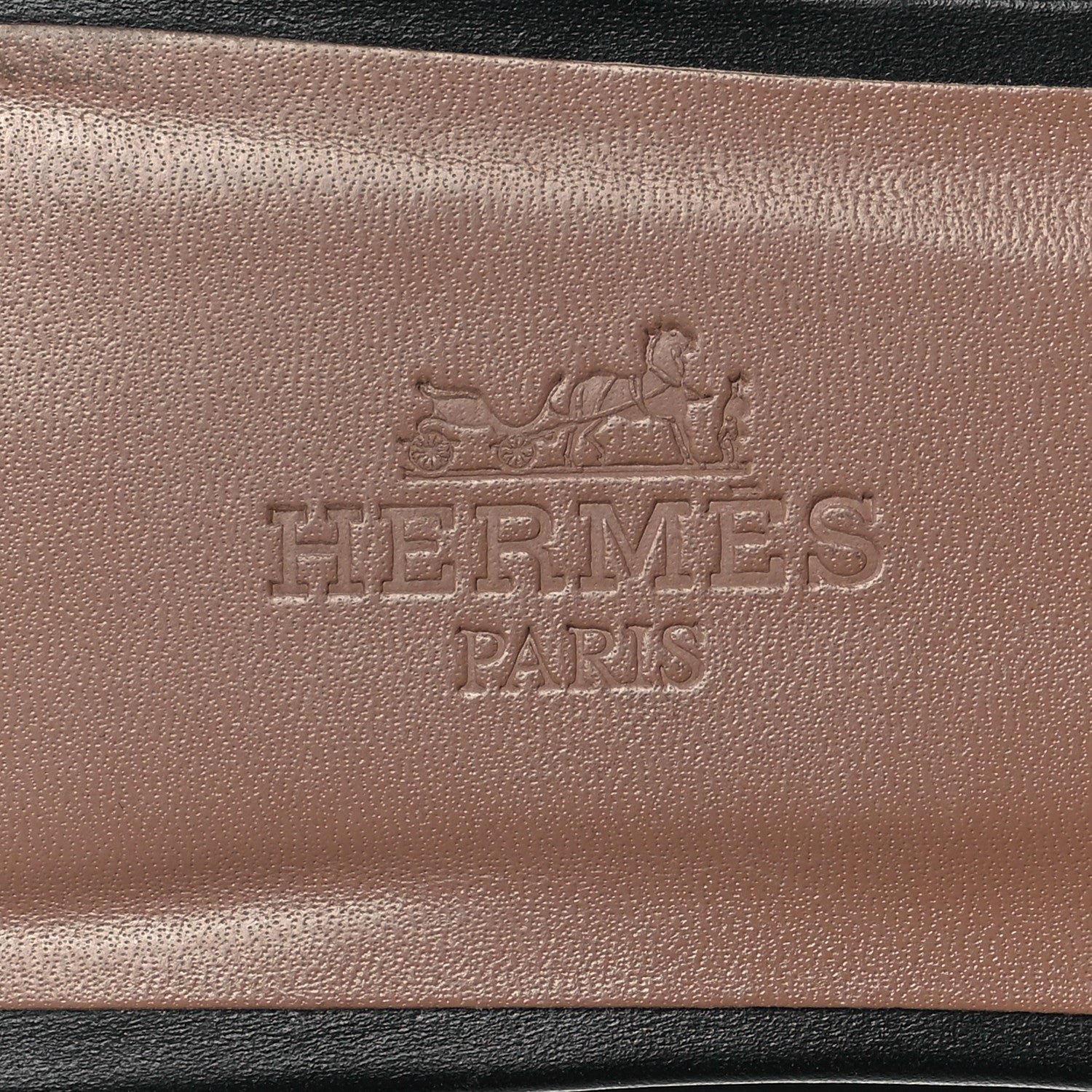 Hermes Box Calfskin Oran Sandals 39 Black 8 of 8