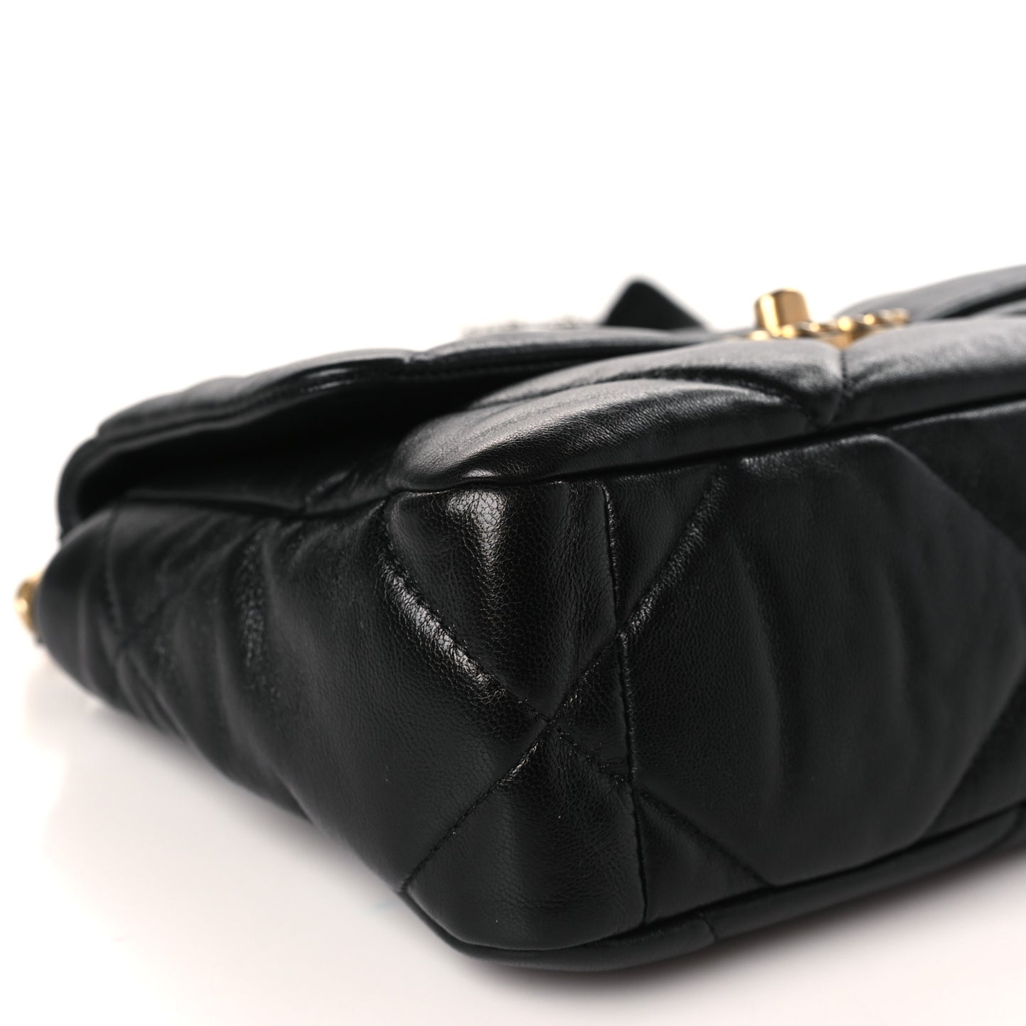 Goatskin Quilted Medium Chanel 19 Flap Black