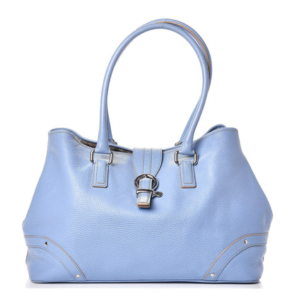 Burberry Calfskin Studded Buckle Tote Blue 1 of 14