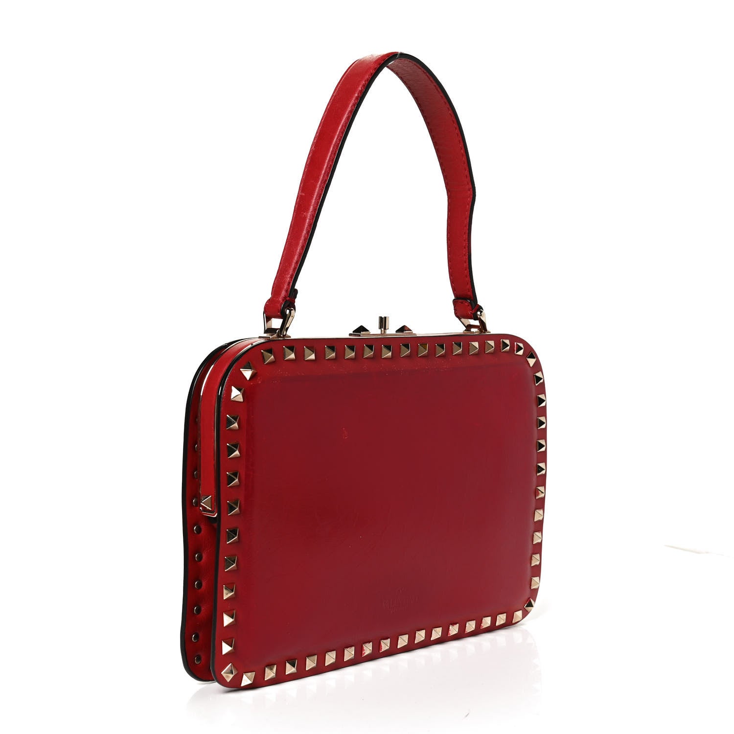 Valentino Garavani Calfskin Rockstud Frame Bag Rosso Valentino 2 of 14