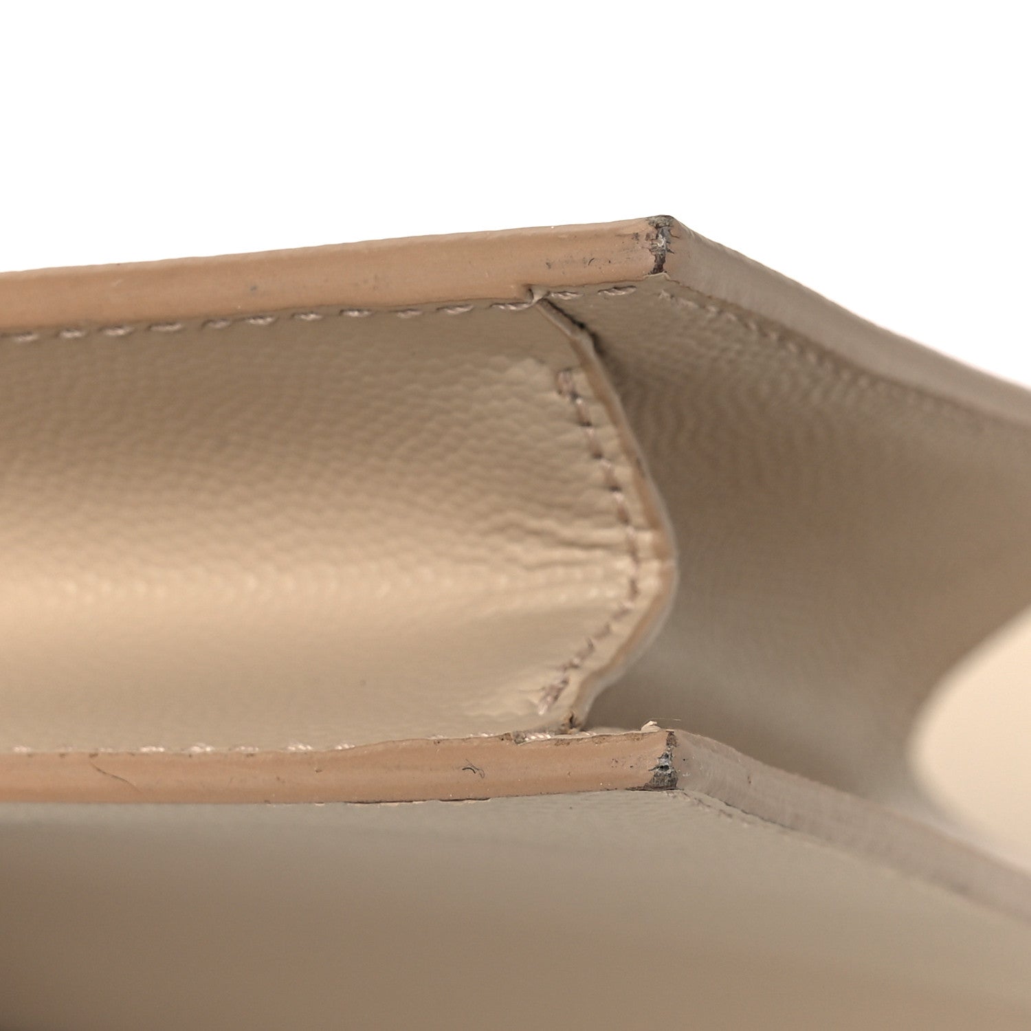 Saint Laurent Grain De Poudre Classic Kate Monogram Clutch Dark Beige 9 of 13