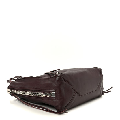 Balenciaga Calfskin Papier Mini A4 Zip Around Tote Rouge Aubergine 4 of 10
