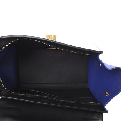 Celine Smooth Calfskin Suede Small Tri-Color Trapeze Indigo 6 of 12