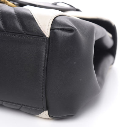Gucci Calfskin Bamboo Trapuntata Queen Margaret Top Handle Bag Mystic White Black 11 of 15