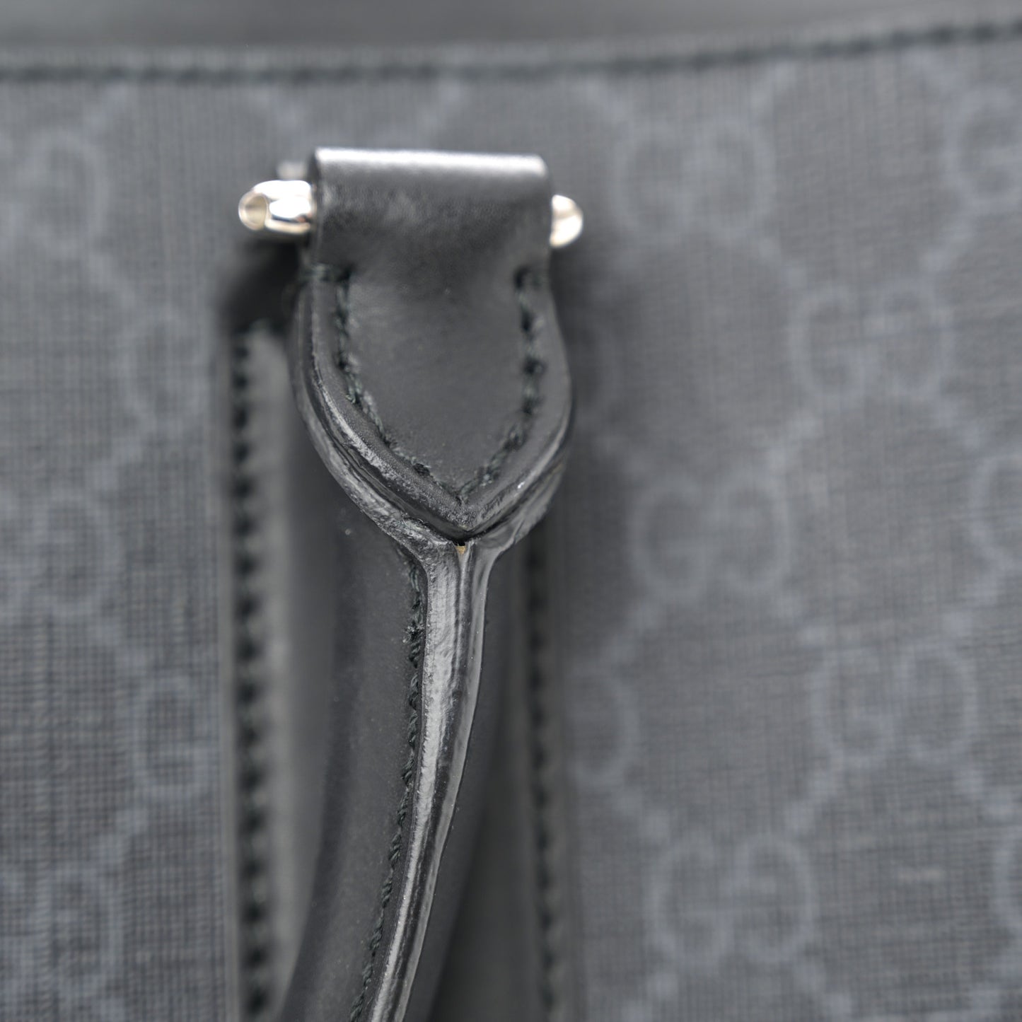 GG Supreme Monogram Appia Calfskin Web Briefcase Black