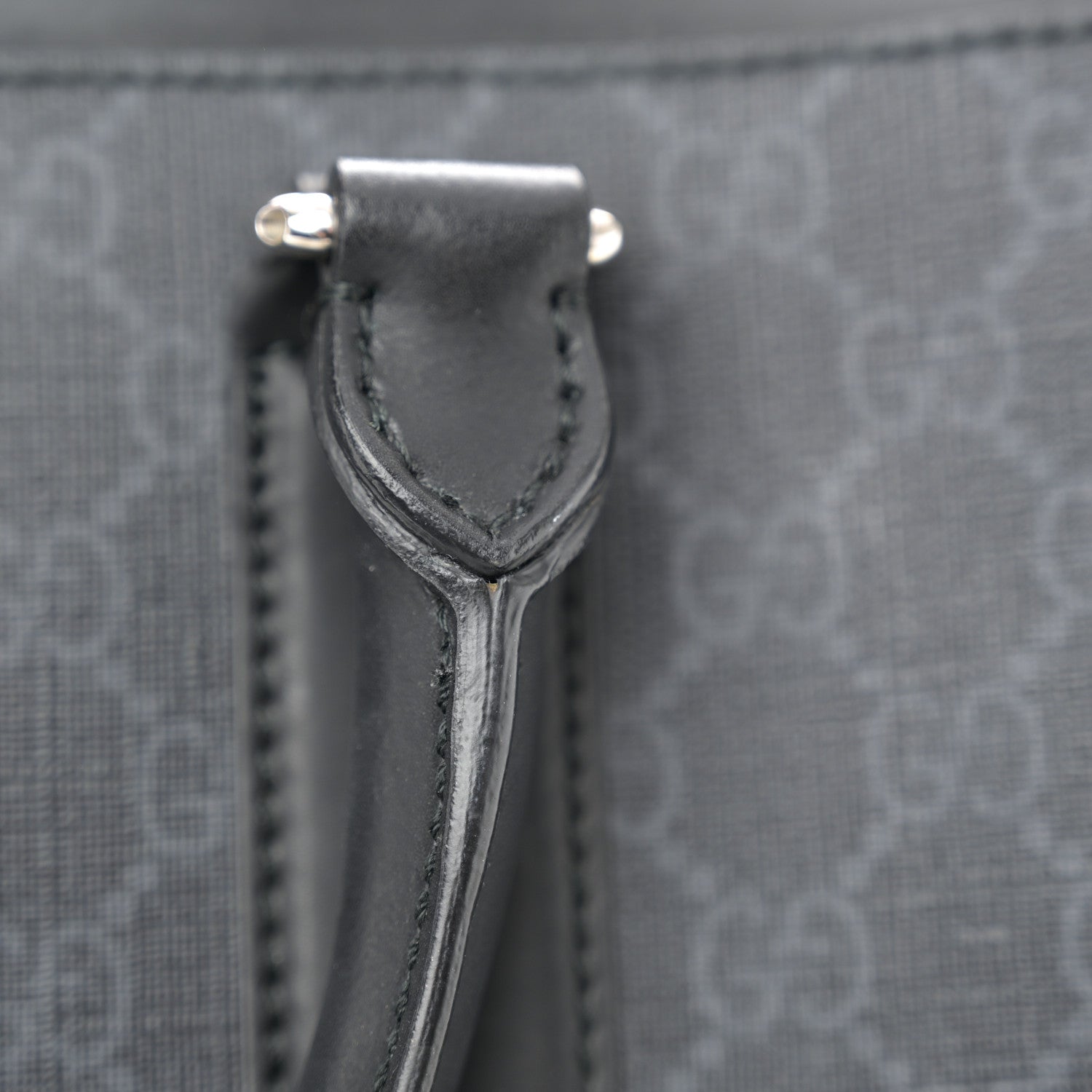 Gucci GG Supreme Monogram Appia Calfskin Web Briefcase Black 11 of 12