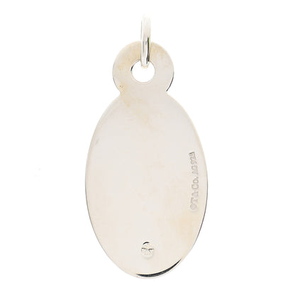 Tiffany Sterling Silver Diamond Valuable Oval Tag Charm 3 of 4