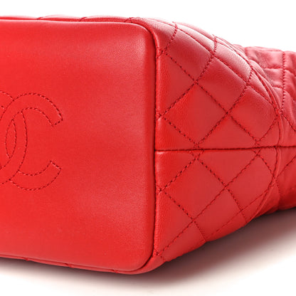 Chanel Lambskin Quilted Small Hobo Red 9 of 9