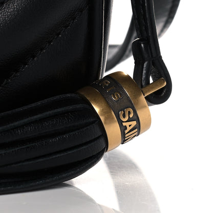 Saint Laurent Calfskin Matelasse Monogram Lou Camera Bag Black 9 of 12
