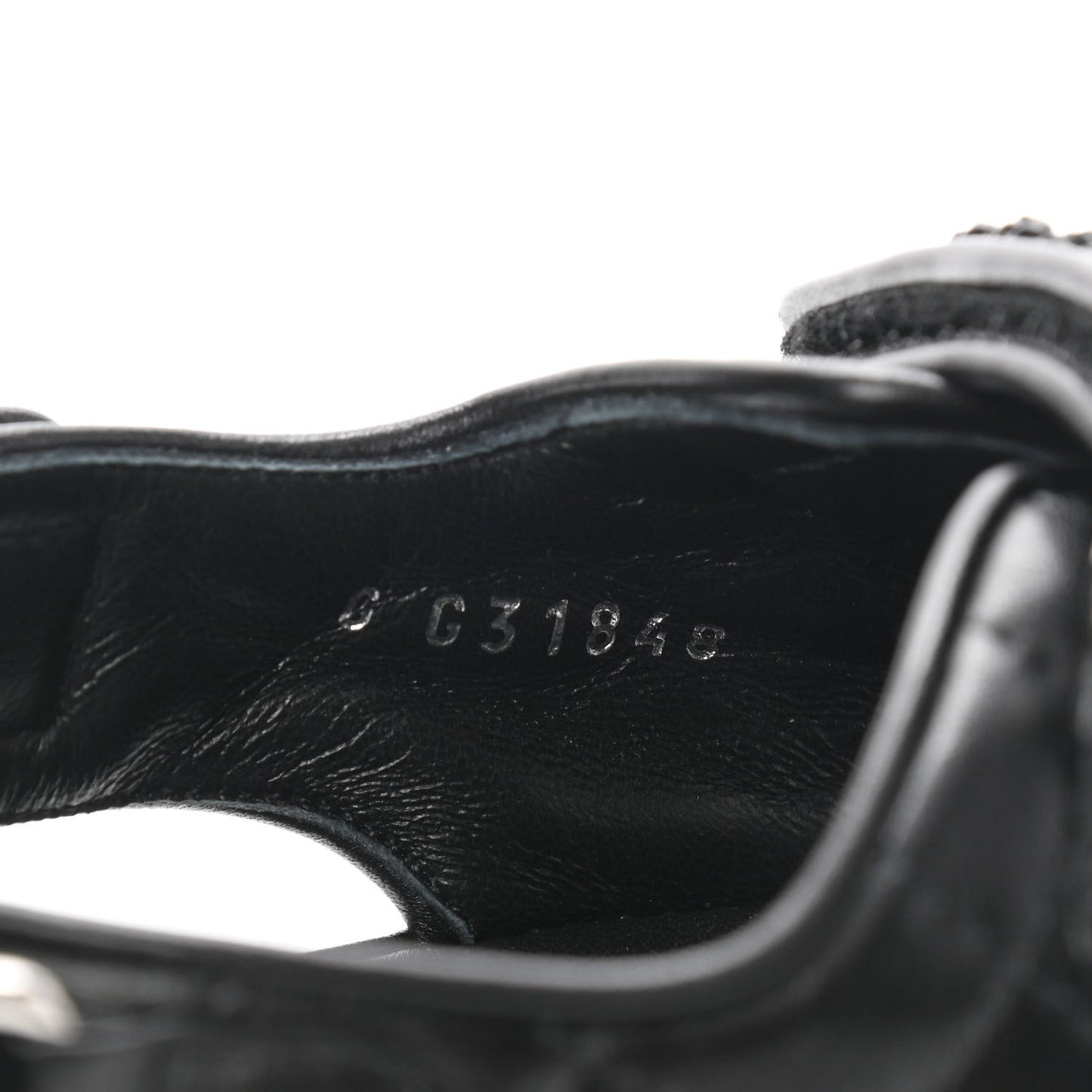 Lambskin Velcro Dad Sandals 39 Black