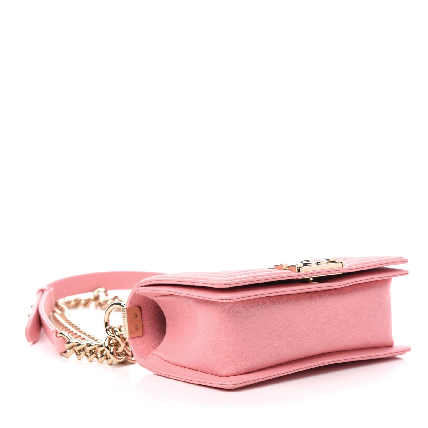 Caviar Quilted Small Boy Flap Pink