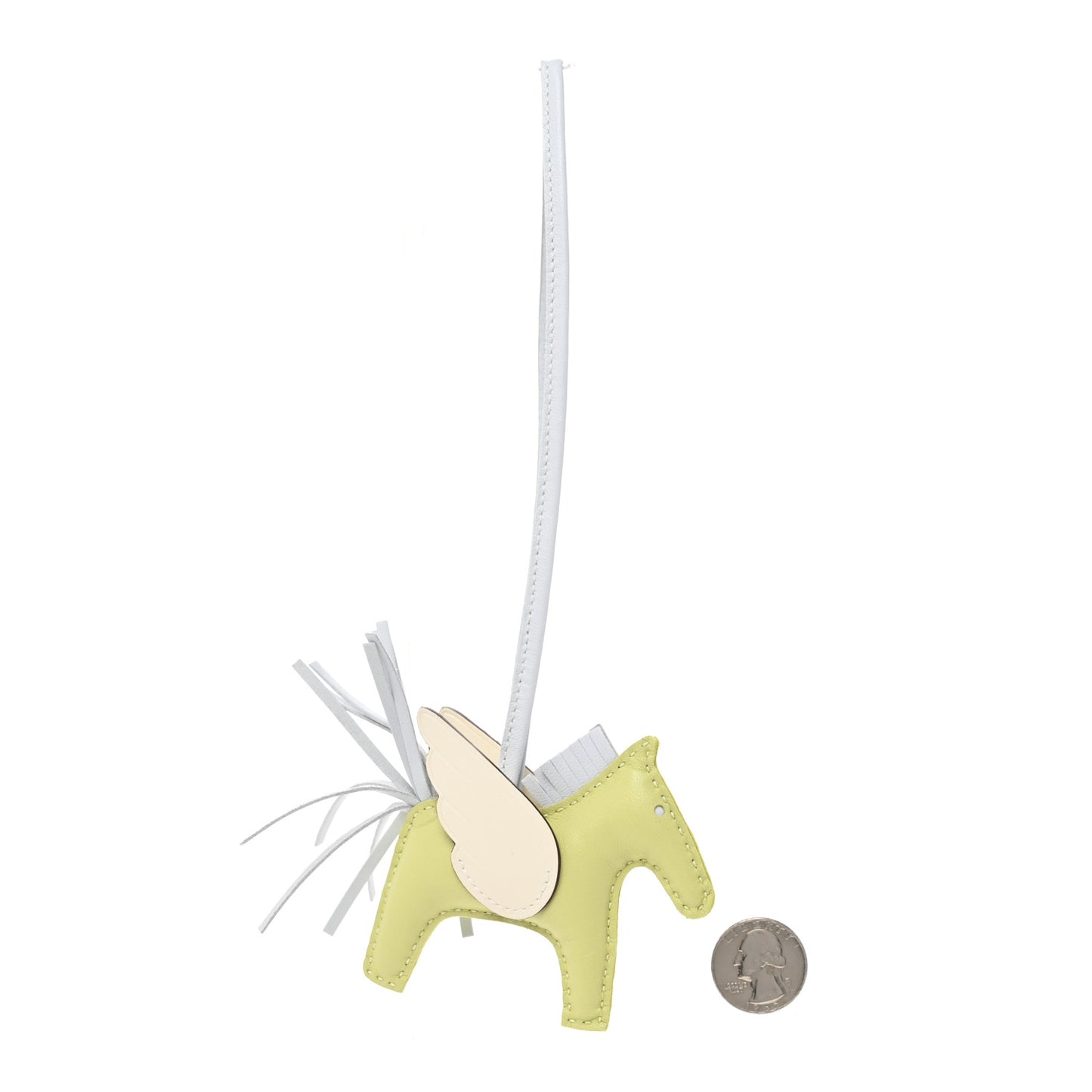 Milo Lambskin Grigri Rodeo Pegase Horse Bag Charm PM Jaune Bourgeon Bleu Brume Nata