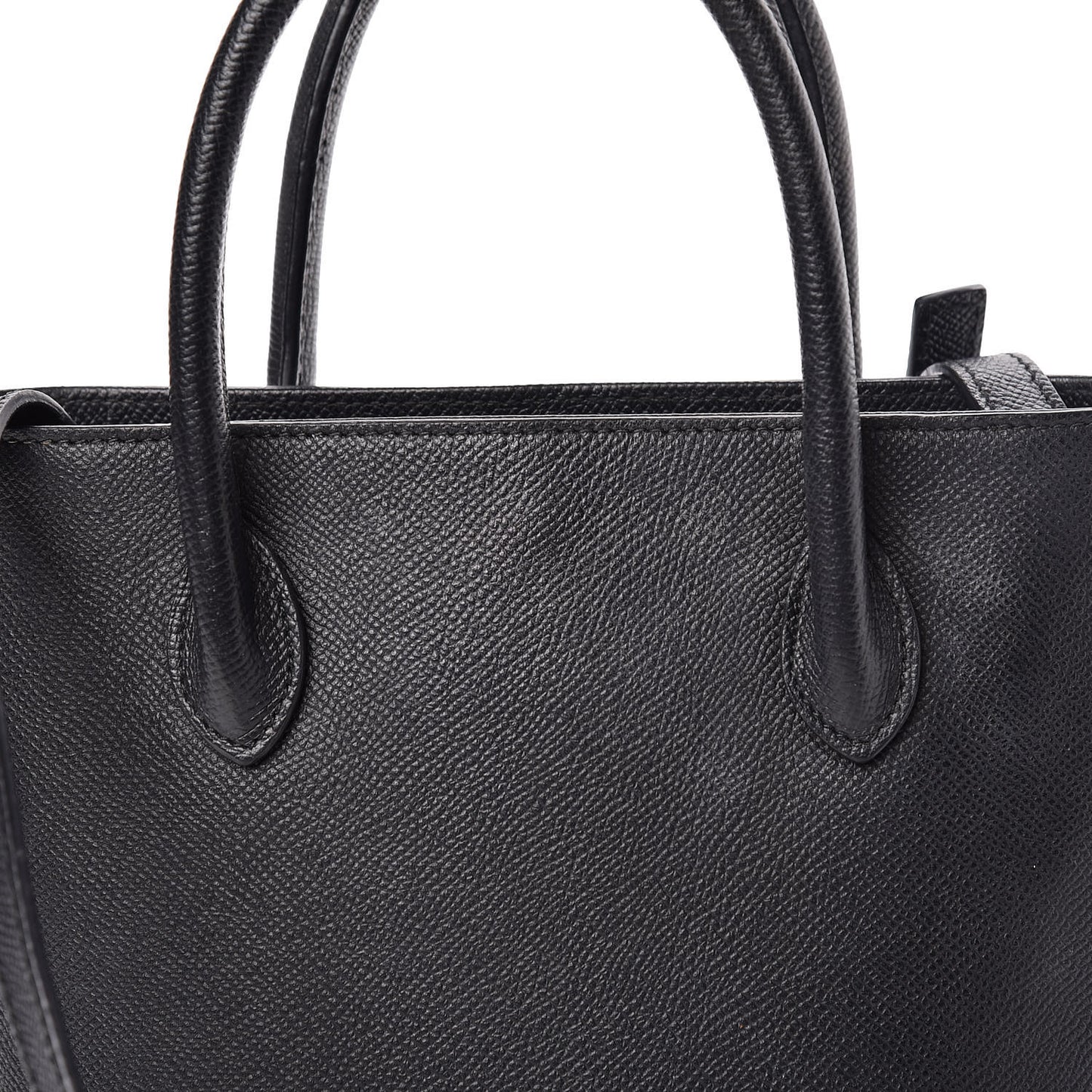 Grained Calfskin Ville Aj Tote XXS Black