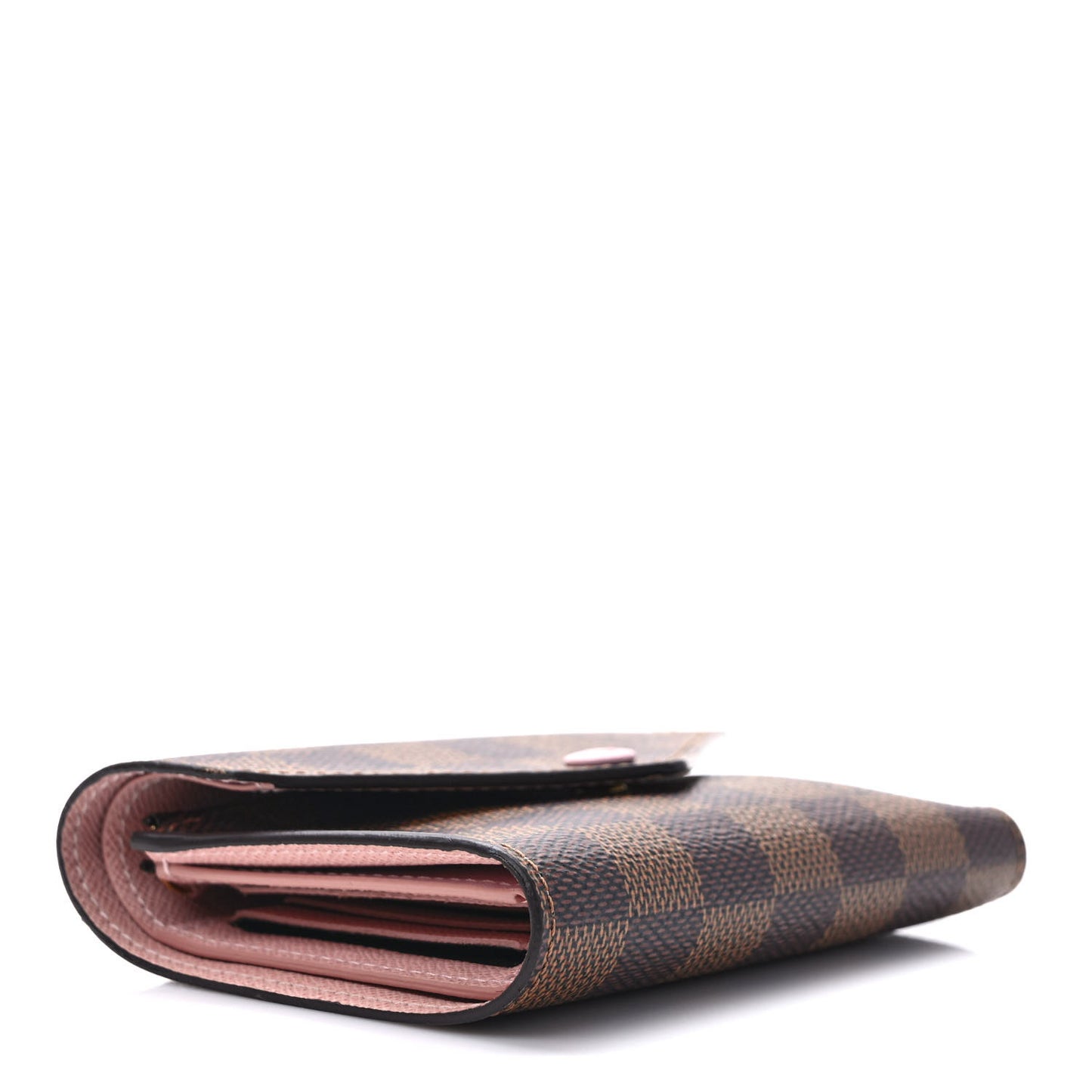 Damier Ebene Victorine Wallet Rose Ballerine