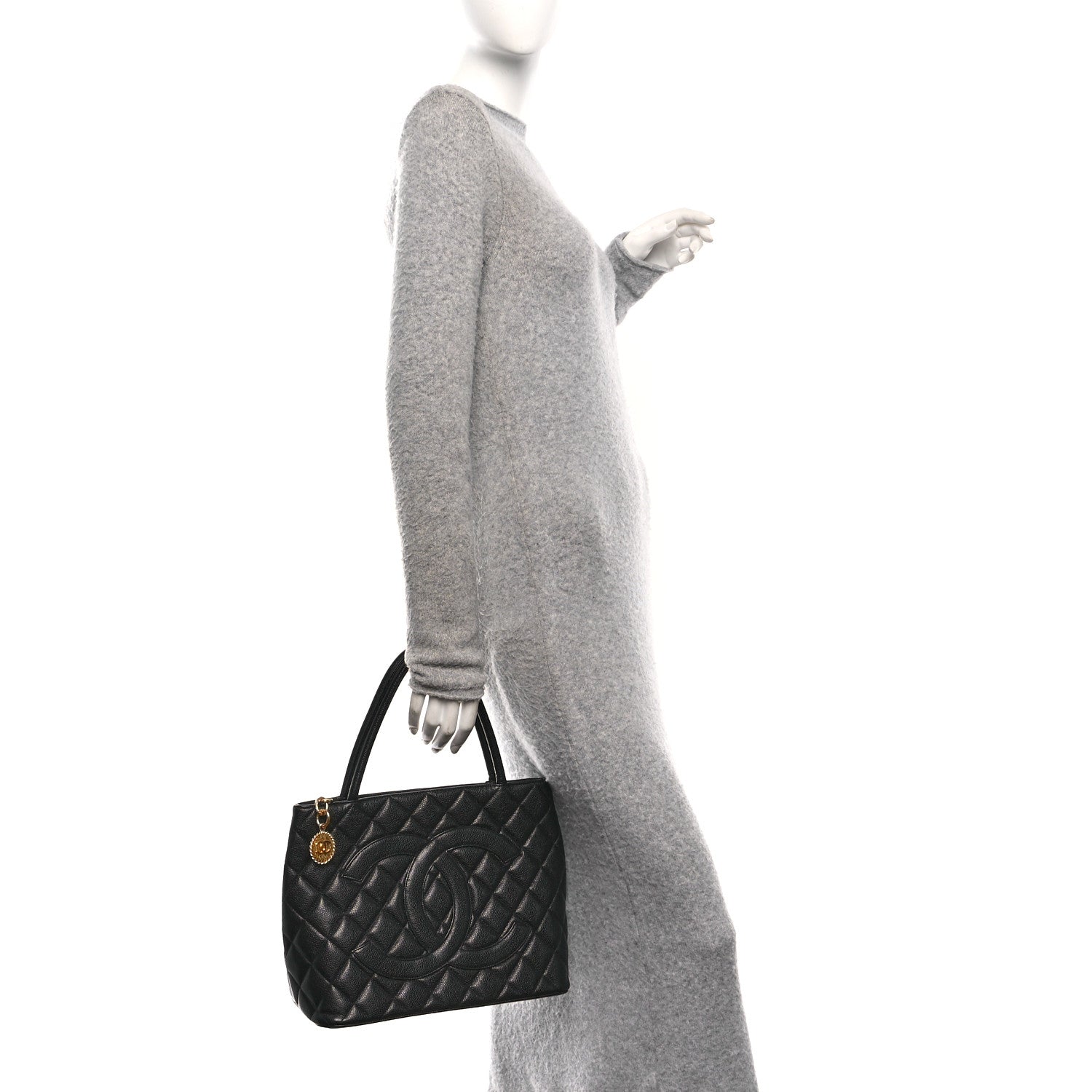 Chanel Caviar Quilted Medallion Tote Black 2 of 11