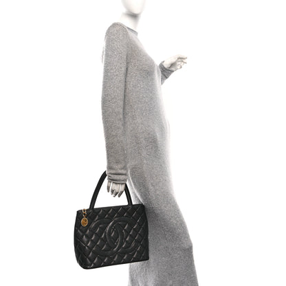 Chanel Caviar Quilted Medallion Tote Black 2 of 11