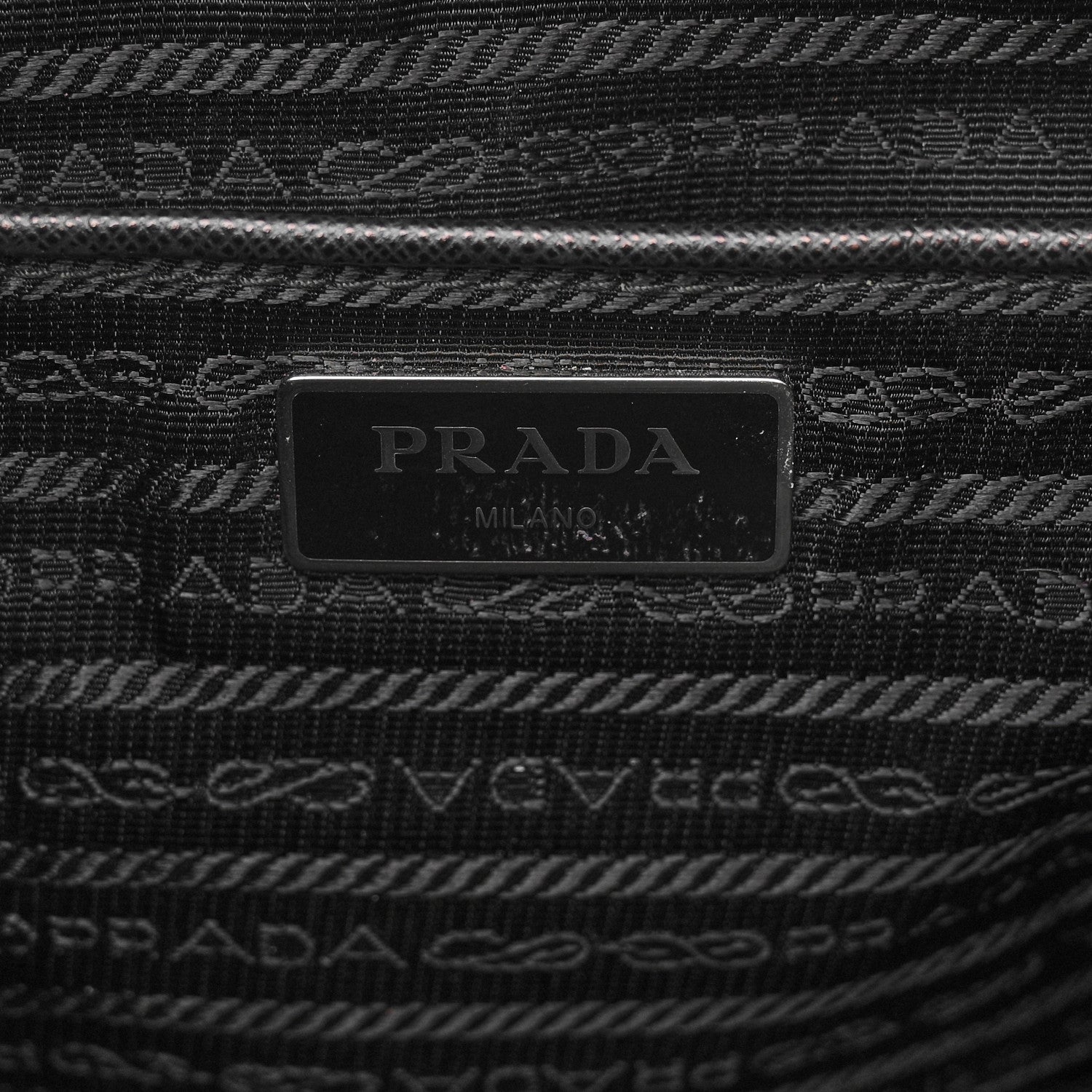 Prada Re-Nylon Vela Saffiano Pocket Double Zip Messenger Bag Black 6 of 10