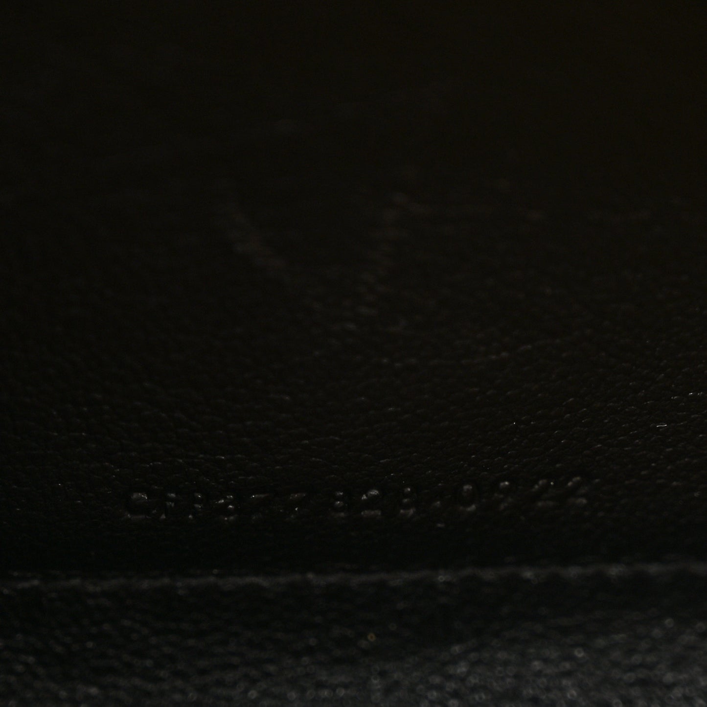 Grain De Poudre Matelasse Chevron Monogram Chain Wallet Natural Dark