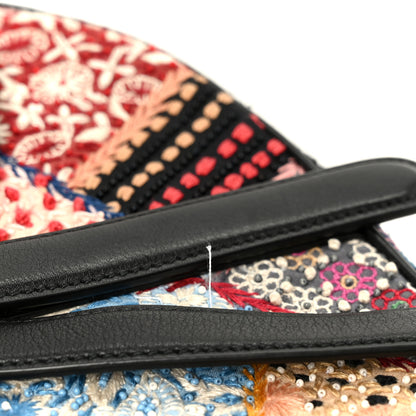 Christian Dior Canvas Embroidered Peace and Love Medium Saddle Bag Multicolor 10 of 10