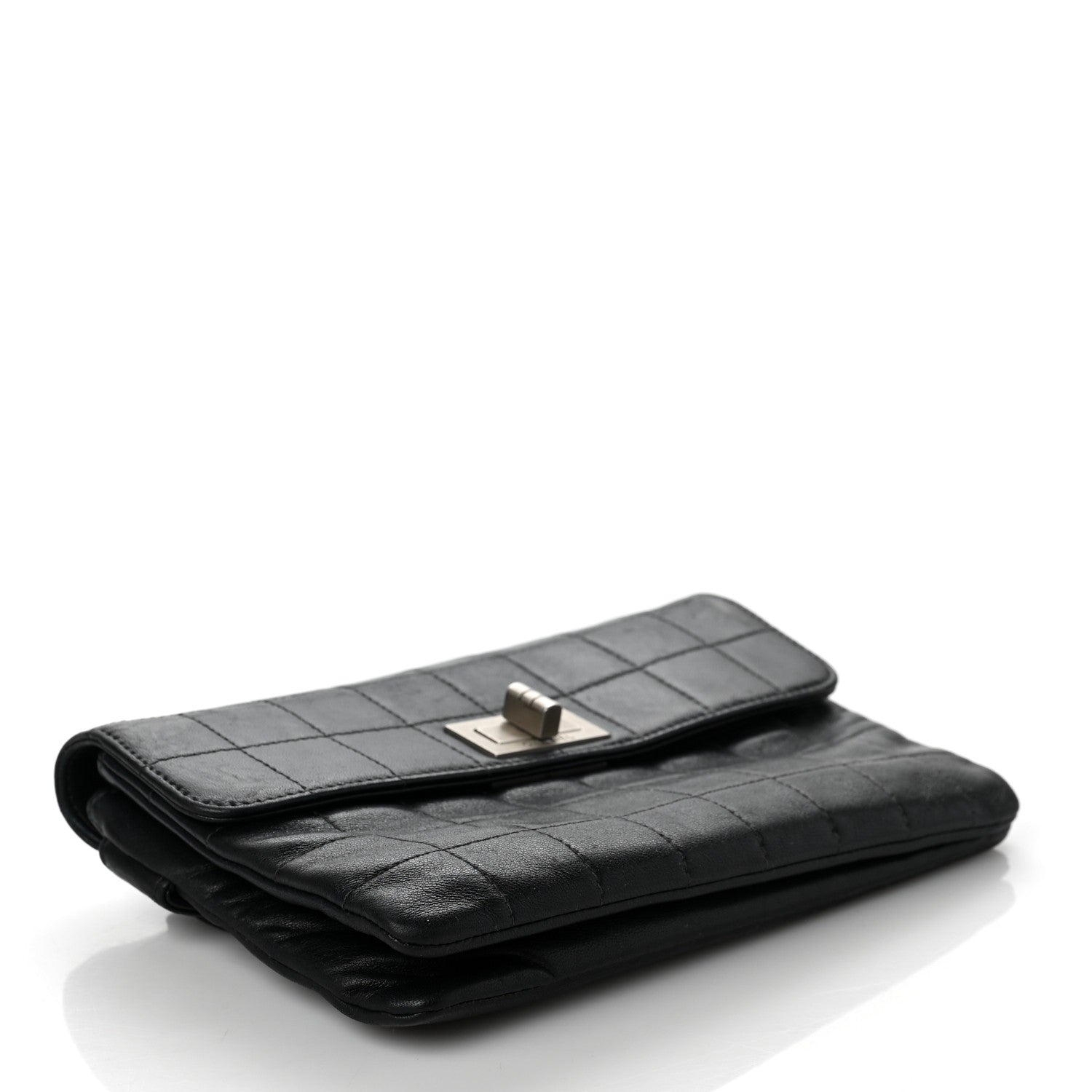 Chanel Lambskin Chocolate Bar Reissue Clutch Black 4 of 8