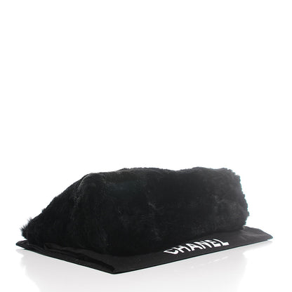 Chanel Rabbit Fur Shoulder Bag Black 4 of 9