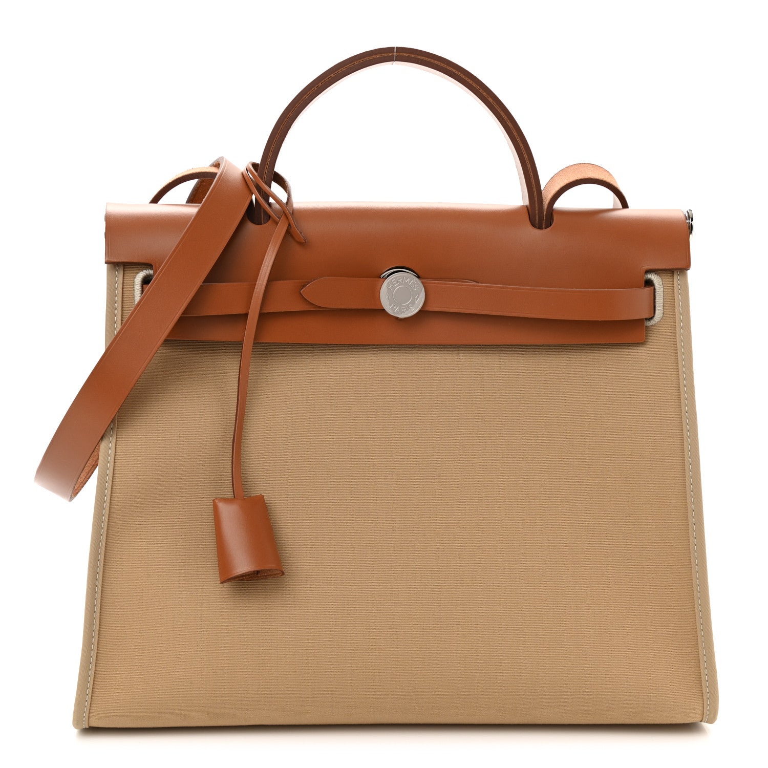 Hermes Vache Hunter Toile Herbag Zip 31 PM Trench Beton 4 of 13