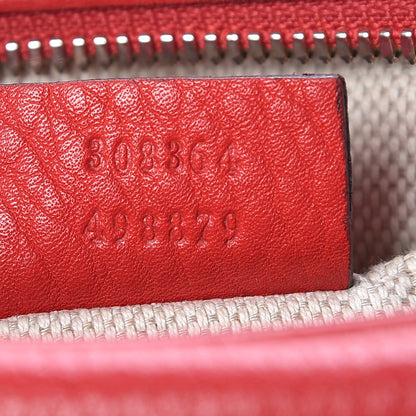Gucci Pebbled Calfskin Small Soho Disco Bag Tabasco Red 7 of 18