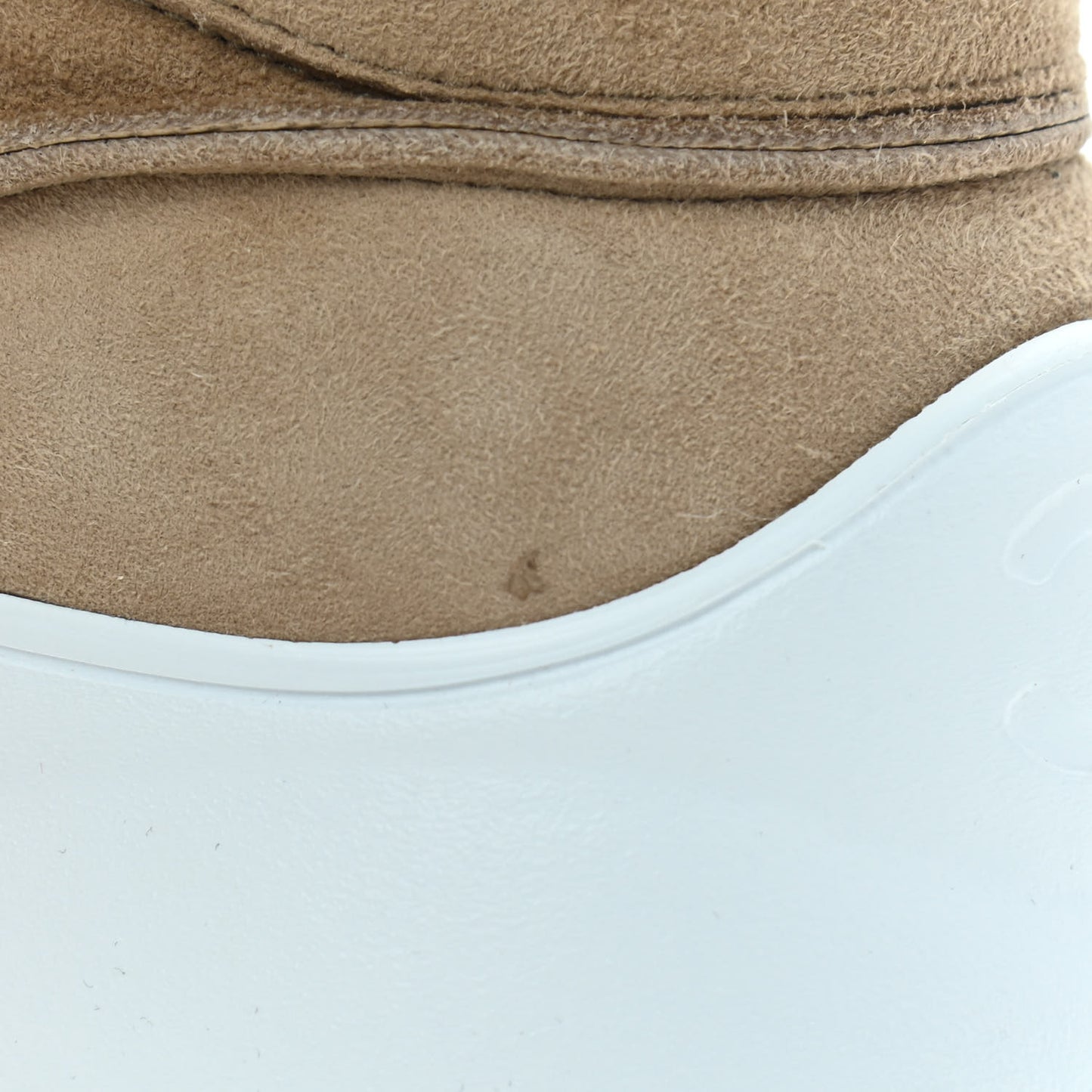 Suede Goatskin CC Sneakers 38 Dark Beige