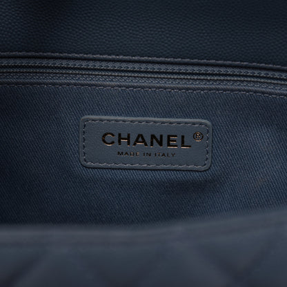 Chanel Caviar Quilted Small Coco Handle Flap Blue 8 of 10