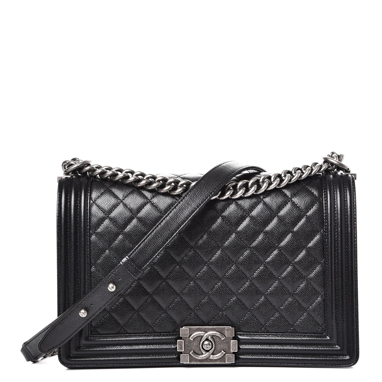 Caviar Quilted New Medium Boy Flap Black